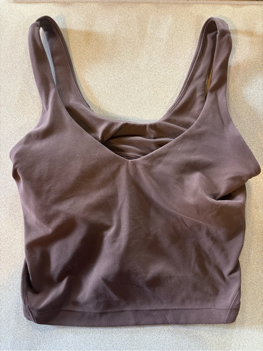 lululemon athletica Brown V-Neck Cropped Tank